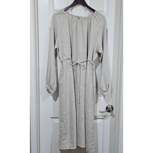 Grae Cove Linen Lagenlook Midi Dress Size Xl - Picture 4 of 8